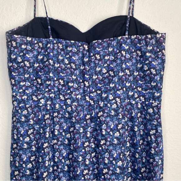 J.Crew Ruffle Hem Midi Dress in Liberty Fabric Sarah Floral Size 10 - Picture 7 of 11